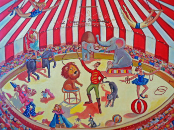 Named contemporary work « Le cirque des petits diables », Made by BOSC