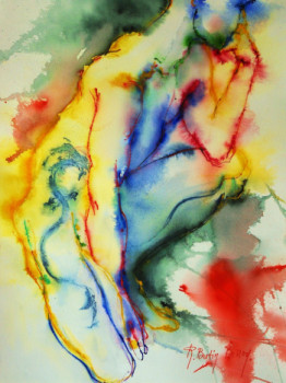 Named contemporary work « LE TATOUAGE », Made by R. BERTIN BISSON