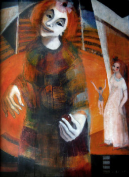 Named contemporary work « la femme clown », Made by JEAN MOSNIER