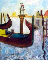 Named contemporary work « Venise  (Abstrait) », Made by ISRADAN