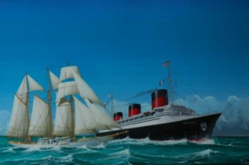Named contemporary work « QUEEN MARY 2 1 », Made by MICHEL MICHAUX