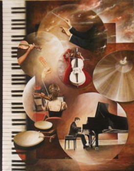 Named contemporary work « Concerto pour Piano », Made by FRANK GODILLE