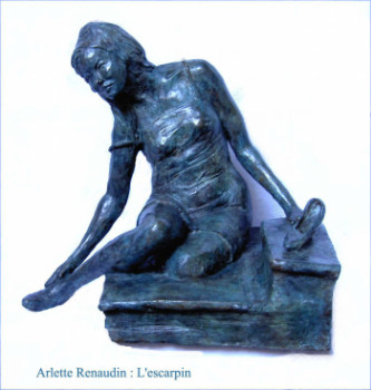 Named contemporary work « L'escarpin », Made by ARLETTE RENAUDIN
