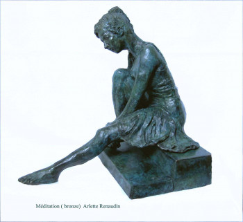 Named contemporary work « Méditation », Made by ARLETTE RENAUDIN