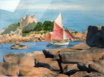 Named contemporary work « Retour de bateau en Bretagne », Made by PHILIPPE ETIENNE