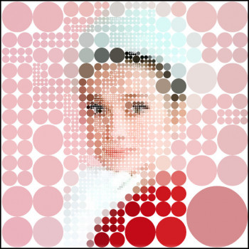 Named contemporary work « Au risque de se perdre - Audrey Hepburn », Made by ALZON