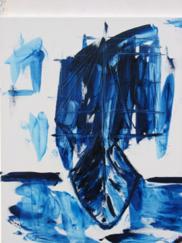 Named contemporary work « Le Navire Bleu », Made by MICHEL GAY