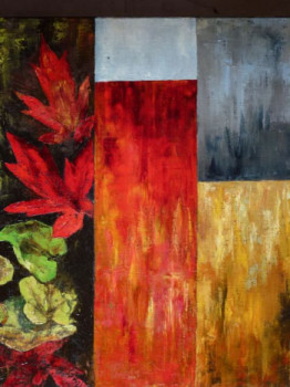 Named contemporary work « feuilles d'automne », Made by LENA B