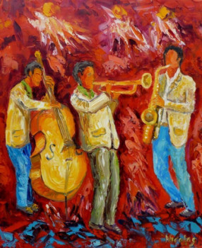 Named contemporary work « Jazzy », Made by BERNARD NICOLAS