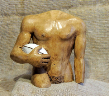 Named contemporary work « dieux du stade », Made by PHILIPPE FERNANDES