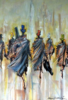 Named contemporary work « les musiciens », Made by DAMIAN TIRADO