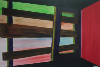 Named contemporary work « Telas de Luis Paredes- Abstrato 2 », Made by LUíS PAREDES ANTóNIO DA SILVA