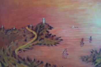 Named contemporary work « Iles Sanguinaires (Corse) », Made by COMBEMICHEL