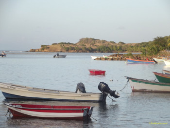 Named contemporary work « La plage des pêcheurs », Made by SEIDITADENISEART