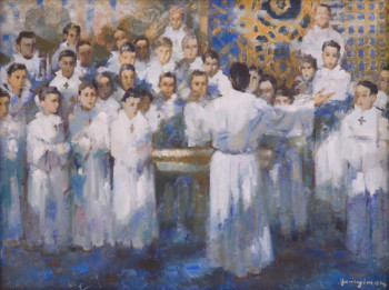 Named contemporary work « 00185 - Les choristes », Made by HENRY SIMON