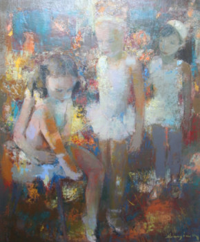 Named contemporary work « 02636 - Trois petites danseuses », Made by HENRY SIMON