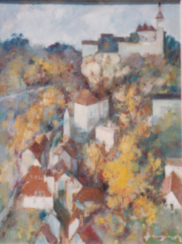 Named contemporary work « 00548 - Village perché », Made by HENRY SIMON