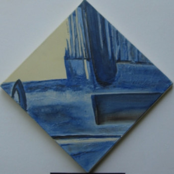 Named contemporary work « Serie bleue VI », Made by FUGGIO