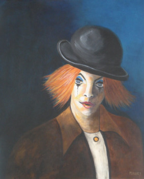 Named contemporary work « MADAME CLOWN », Made by MIREILLE MAURY