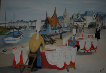 Named contemporary work « "les dentellières" le croisic en 1960 », Made by QUEM