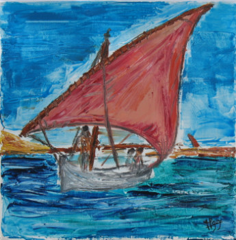 Named contemporary work « voile latine », Made by MICHEL GAY