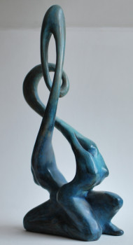 Named contemporary work « Danse bronze », Made by LE MOING