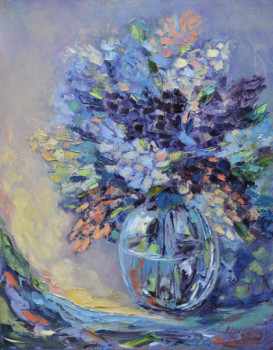 Named contemporary work « Bouquet de lilas  », Made by LIUBOV