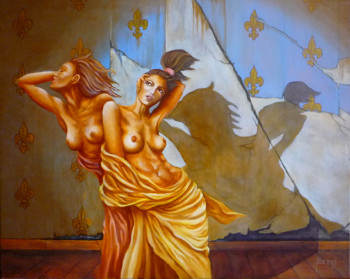 Named contemporary work « l'ombre de Jeanne d'Arc », Made by ALBO