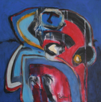 Named contemporary work « Rhapsody in blue », Made by ALAIN BERTHAUD