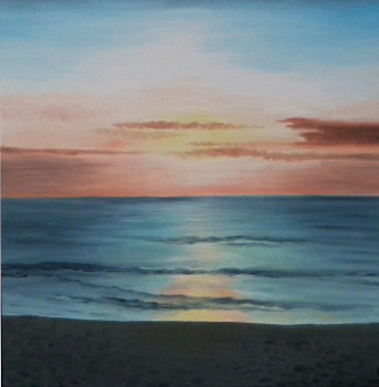 Named contemporary work « Coucher de soleil », Made by MéLODY BONNET