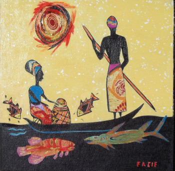 Named contemporary work « African Fishes », Made by FABIE