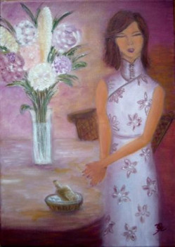 Named contemporary work « LA FEMME EN MAUVE », Made by CBC