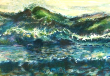 Named contemporary work « La vague verte », Made by WATTIER