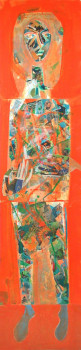 Named contemporary work « Arlequin orange », Made by CALOIAN