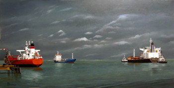 Named contemporary work « Estuaire1 », Made by DIDIER DERRE