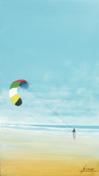 Named contemporary work « Kite-surf », Made by BERNARD CAHUE