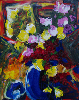 Named contemporary work « Rose bouquet.  », Made by ALEKSANDR KANDINSKY-DAE