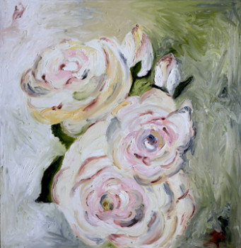 Named contemporary work « Roses », Made by CHRISTINE REDER