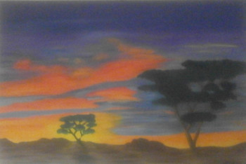 Named contemporary work « le soleil et la savane », Made by CATHERINE NICOLAS