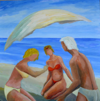 Named contemporary work « Sous le parasol », Made by PHILIPPE LE MONIES DE SAGAZAN