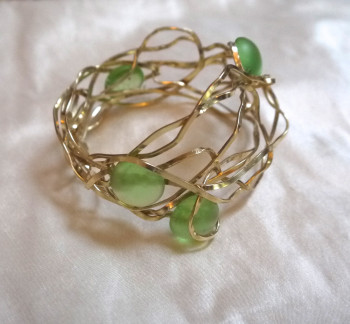 Named contemporary work « Lacey Contemporary bracelet », Made by ADRIENNE JALBERT