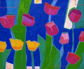 Named contemporary work « Les onze tulipes », Made by FRANCE WAGNER