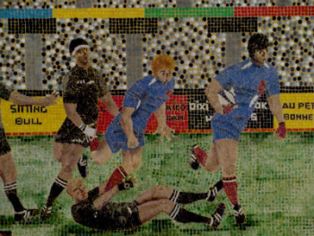 Named contemporary work « Le rugby », Made by NATHALIE JARRIGE