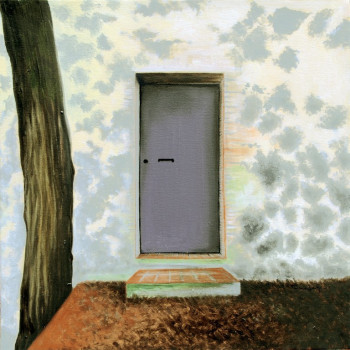 Named contemporary work « porte violet », Made by TANIA SOLANGE LEPORI