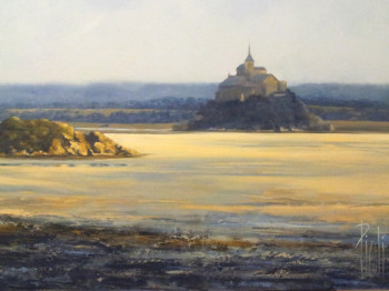 Named contemporary work « La baie du Mont Saint Michel », Made by SYLVIE PIOLI