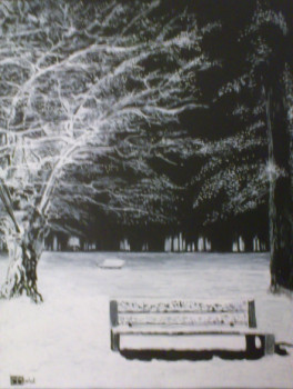 Named contemporary work « La neige », Made by MICHEL MORLOT