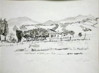 Named contemporary work « Environs de Bellocq », Made by GUILLOU