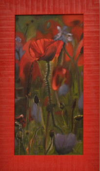 Named contemporary work « Bouquet de coquelicots », Made by GABRIEL MONTOYA