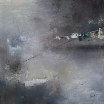 Named contemporary work « Gray Attitude », Made by FRANçOISE CASTELLON