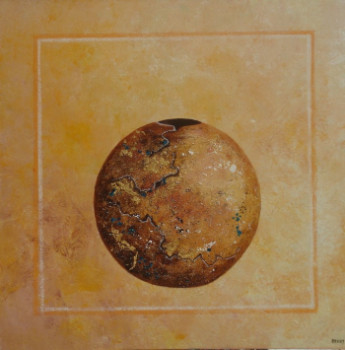 Named contemporary work « EMPREINTE D OR III », Made by MIREILLE MAURY